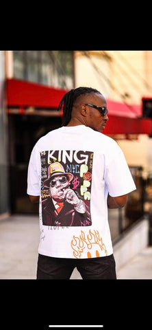 MEN WHITE KING BIG TSHIRT