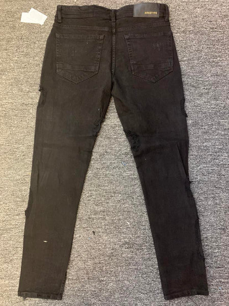 MEN Jet Black Side Grind Jeans (Jeans Only)