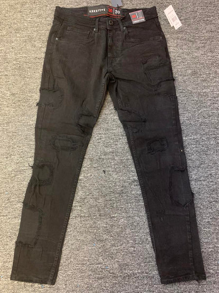 MEN Jet Black Side Grind Jeans (Jeans Only)