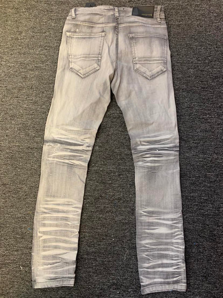 Men Grey Double Whisker Jeans