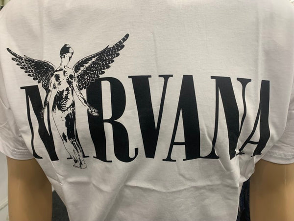 MEN WHITE NIRVANA TSHIRT