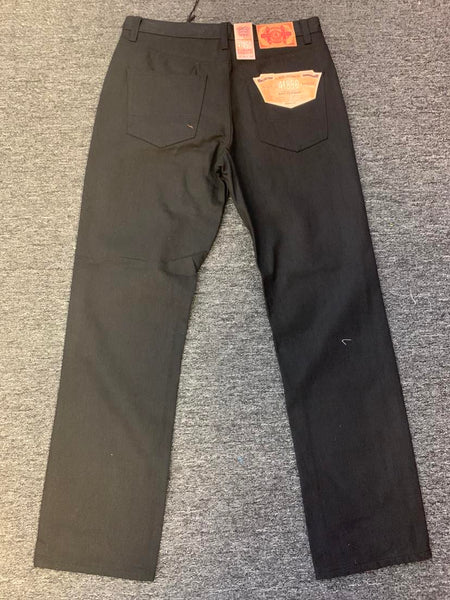 MEN PLAIN BLACK STRAIGHT FIT JEANS