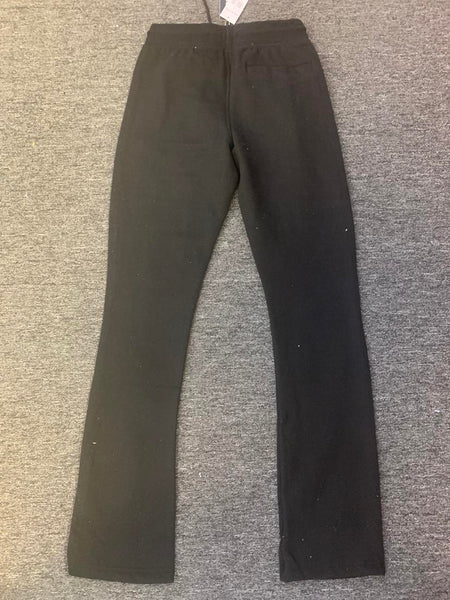 MEN BLACK Fleece Stacked Pant