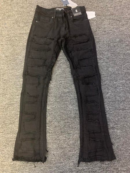 KIDS BLACK ARKETYPE STACK JEANS