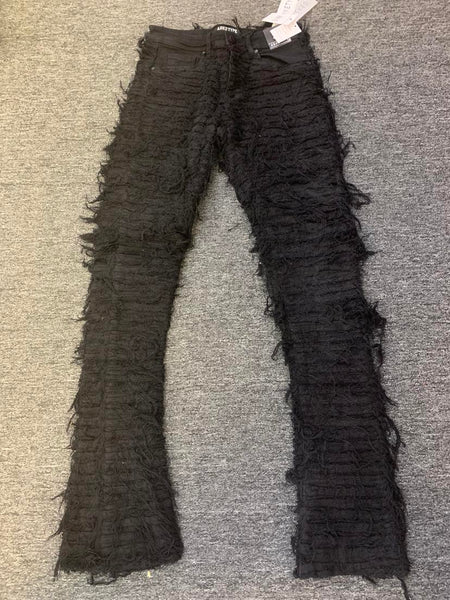 Men Black Oscar Stacked Jeans