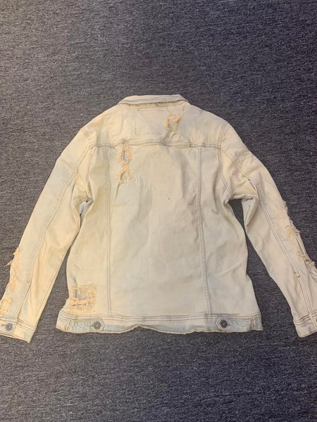 MEN VANILLA GRIND DESTROYED JACKET (JACKET ONLY)