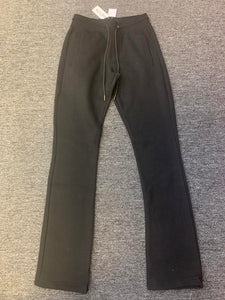 MEN BLACK Fleece Stacked Pant