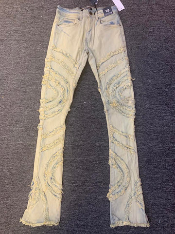 Men Vanilla Merry Go Stacked Jeans