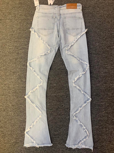 MEN Lt Blue Rush Hour Stacked Jeans