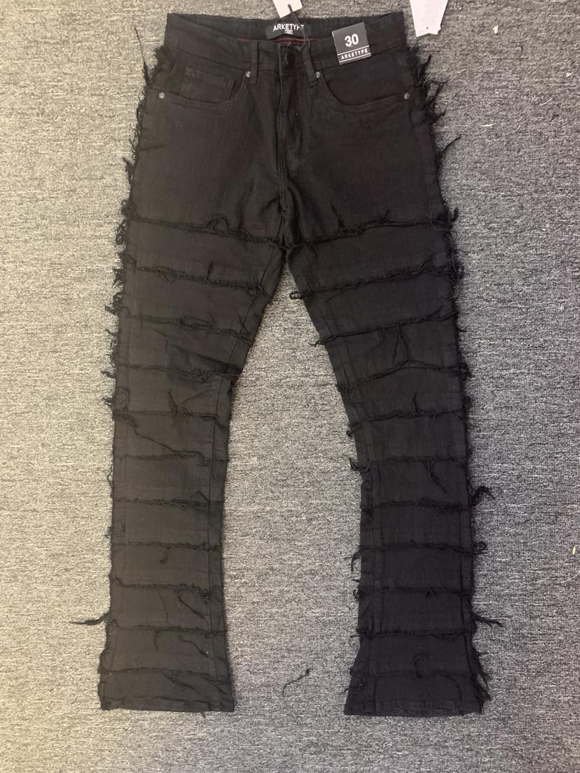 MEN Black Cactus V2 Stacked Jeans