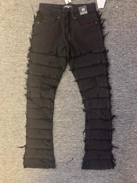 MEN Black Cactus V2 Stacked Jeans