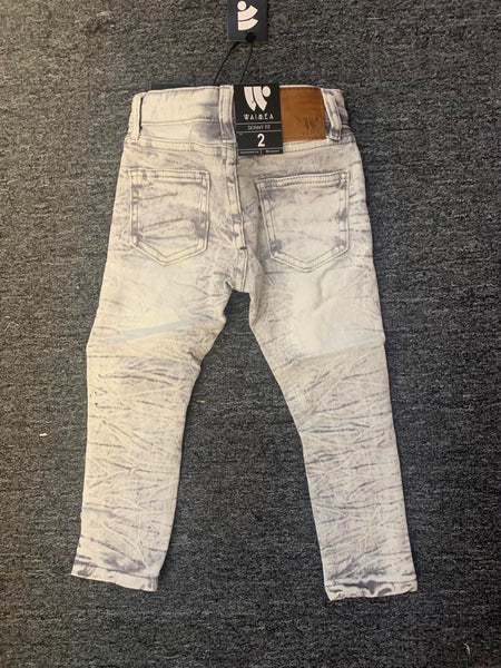 LITTLE KIDS GRAY ACID DAMAGED JEANS