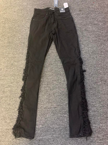 Men Black Chase Stacked Jeans