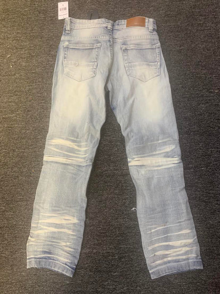 Kid's Ice Blue Double Whisker Jeans