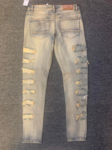 Men Vintage Broadway Slim Jeans