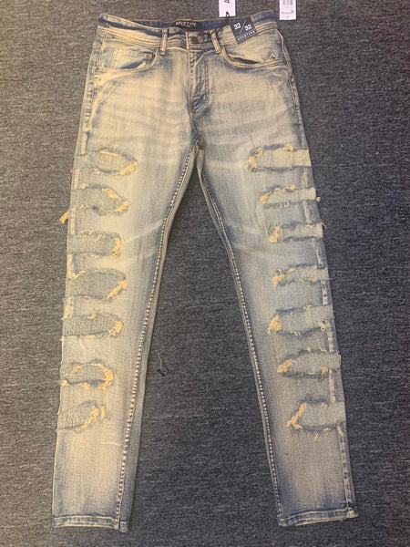 Men Vintage Broadway Slim Jeans