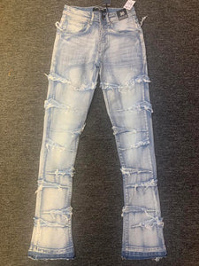 Men Lt Blue Rockies Stacked Jeans