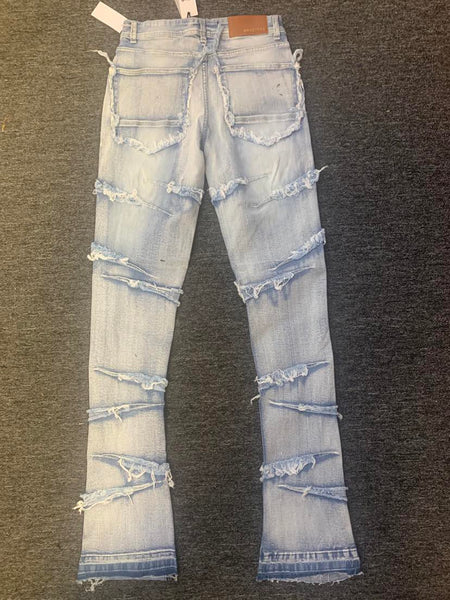 Men Lt Blue Rockies Stacked Jeans