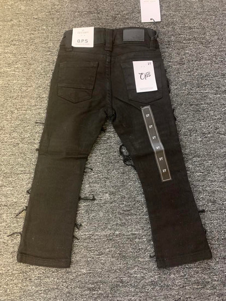 Little Kids Jet Black Opps jeans