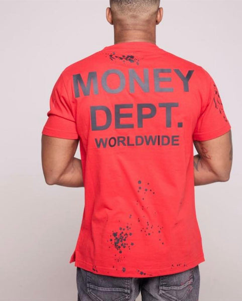 Kids Red Painted Money Dept T-shirt