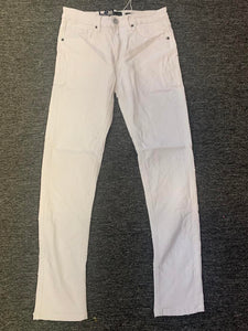 Men White Triangle Stitching Pants