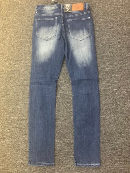 Men Blue Wash 2 zipper Style Denim Jeans