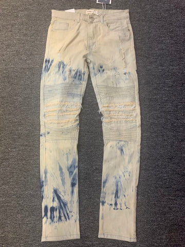 Men Acid Antique Wash Denim Jeans