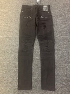 Men Jet Black 2 zipper style Pants