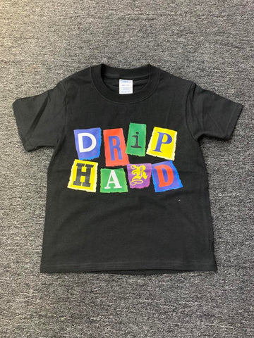 Kids Black Drip Hard Tee