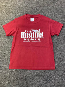 Kids Burgundy Keep Hustling Tee