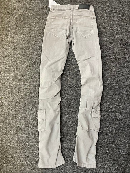 Men Lt. Grey Timeless Stacked Cargo Jeans