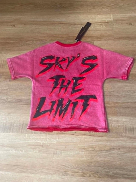 BOYS REDISH SKYS THE LIMIT RHINESTONE CROP TEE