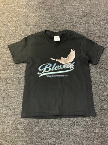 Kids Black Blessed TEE