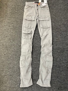 Men Lt. Grey Timeless Stacked Cargo Jeans