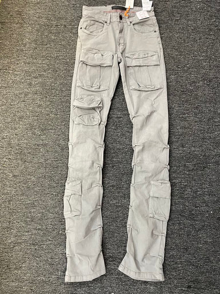 Men Lt. Grey Timeless Stacked Cargo Jeans