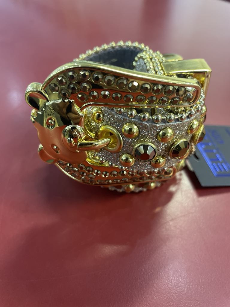 BOYS/ GIRLS GOLD & GOLD RHINESTONE BELTS