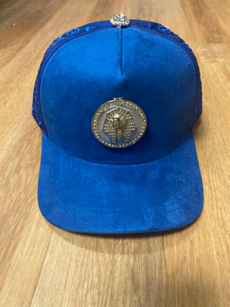 UNISEX ROYAL 3D METAL PHARAOH RHINESTONE SNAPBACK
