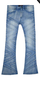 Kid's Ice Blue Charlie Stacked Jeans