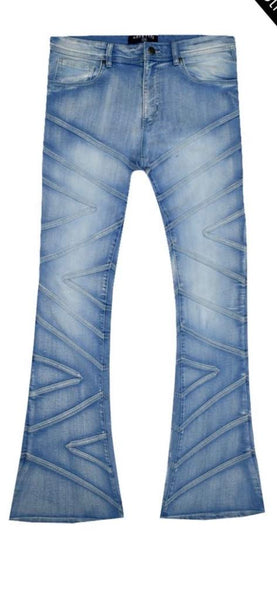 Men Lt Blue Charlie Stacked Jeans