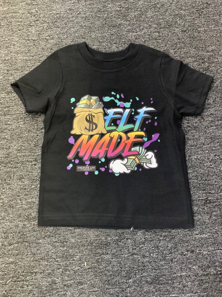 Kids Black Self Made Tee