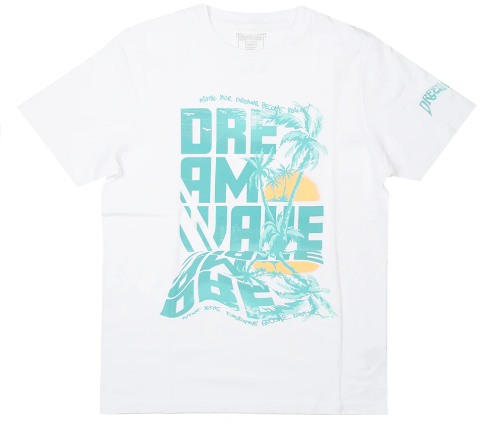 MEN'S WHITE DREAMLAND WAVE T-SHIRT