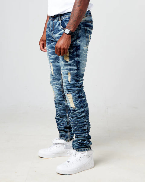 Kid's S Blue Wild Tiger Jeans