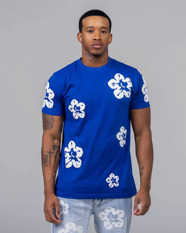 KID'S ROYAL FLOWER S/SLV TEE