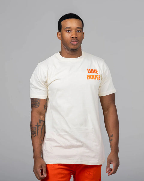 KID'S Natural/ Orange LUXE HOUSE S/SVL TEE