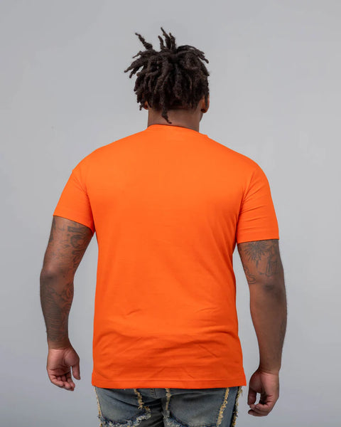 Kid's Orange Denim Logo T-shirt