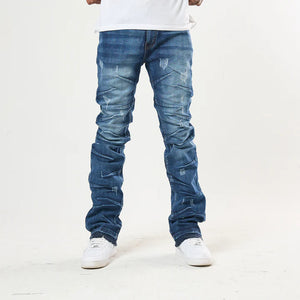 MEN S BLUE DART STACKED DENIM JEANS