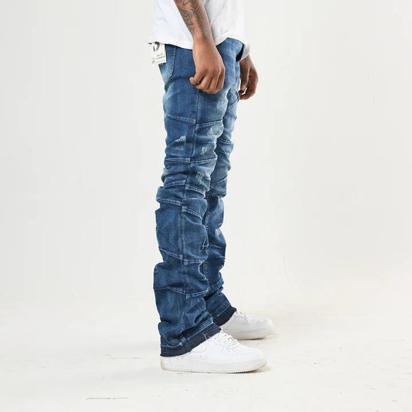 MEN S BLUE DART STACKED DENIM JEANS