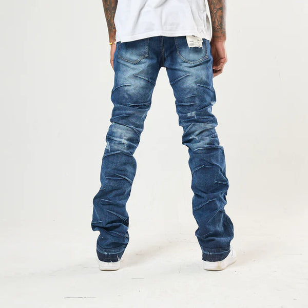 MEN S BLUE DART STACKED DENIM JEANS