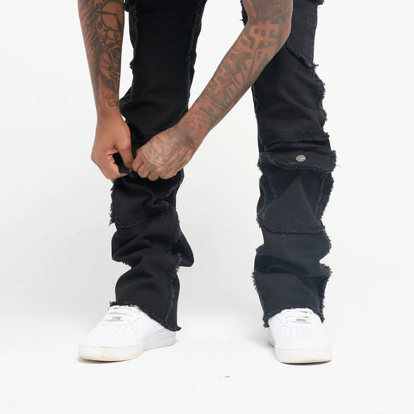 Kid's Black Standard Issue True Stacked Jeans