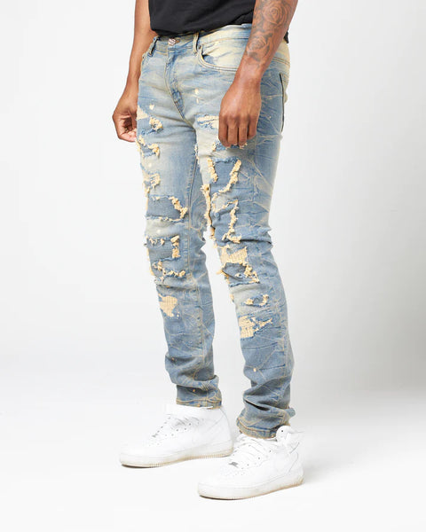 MEN LT TINT VAPOR PLUS SIZE DENIM JEANS